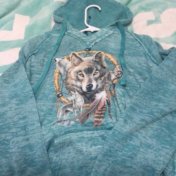 MV Sport Sweaters - Blue wolf hoodie